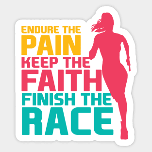 Finish the Race Women - Motivational Sticker